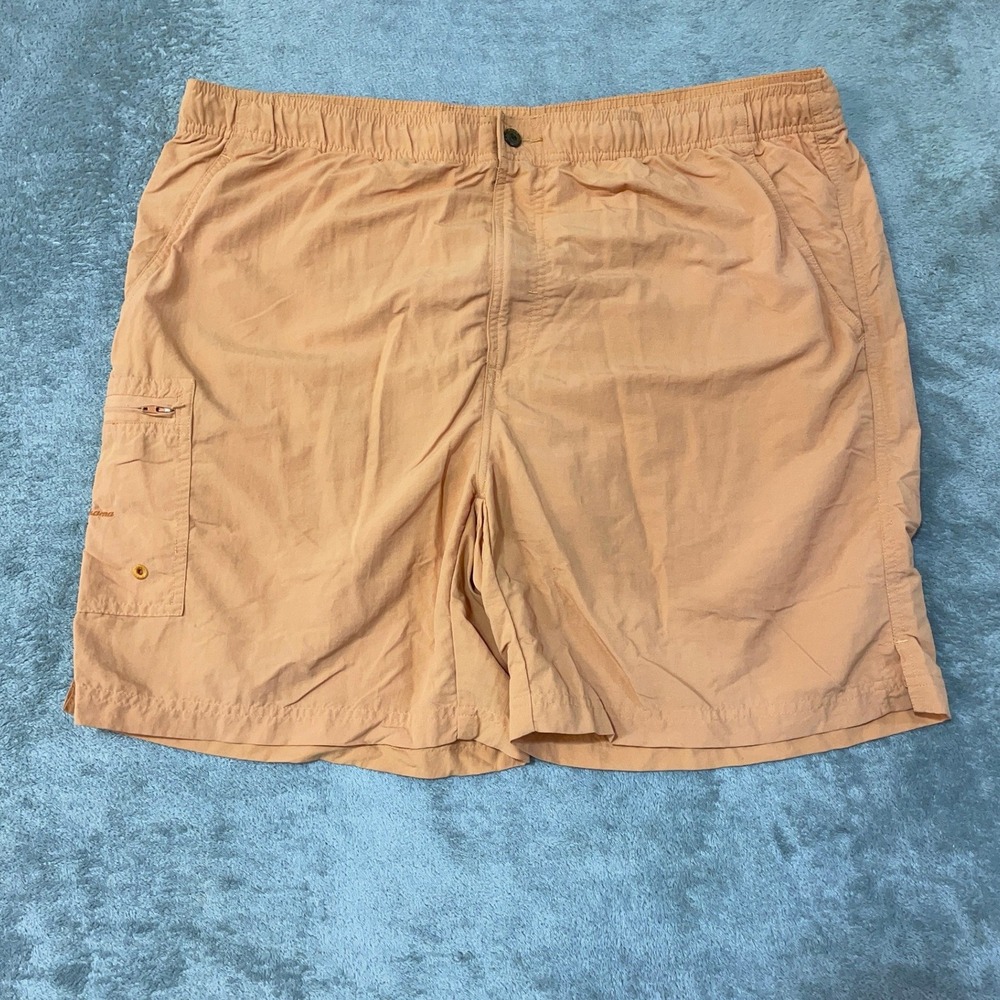 Tommy Bahama Men's L Orange Cargo Swim Trunks Nylon